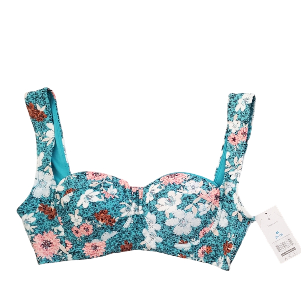 Time and Tru Women's Bralette Swim Top Size M